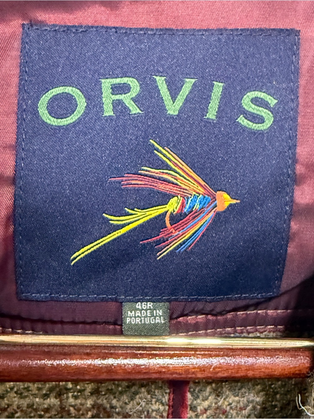 NWOT! Orvis Men's Green Tweed Two Button Sport Coat Blazer - Picture 8 of 12
